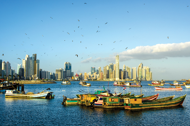 Harbor and skyline